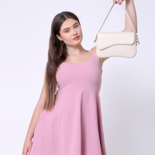 Women Rectangular Sling Bag | Beige