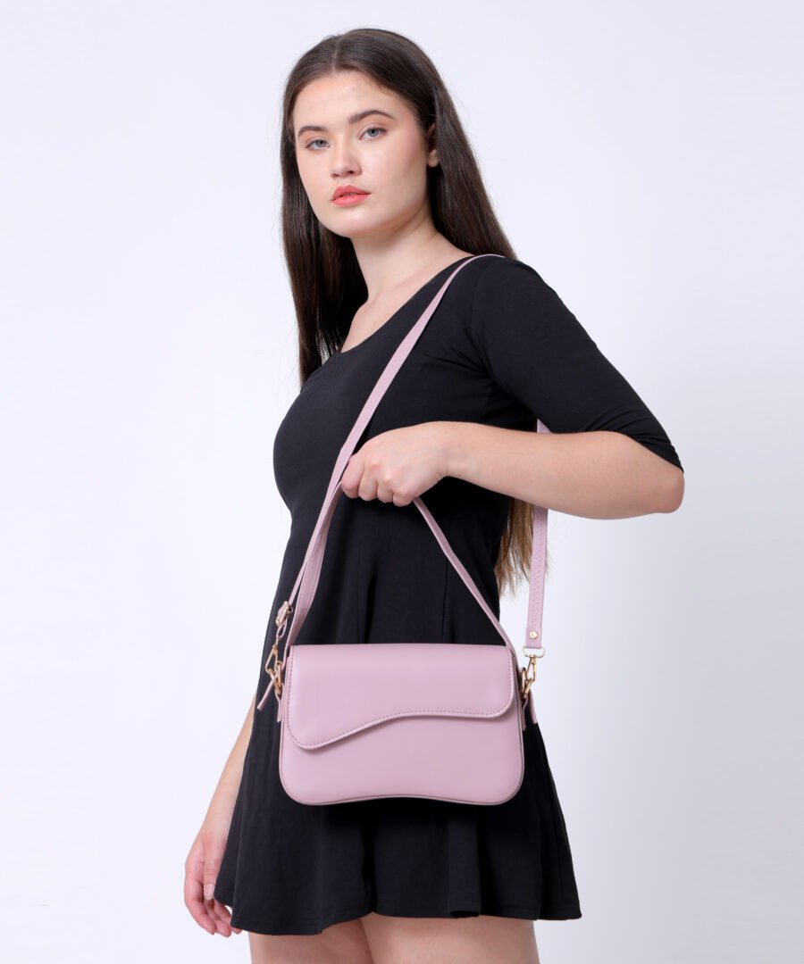 Women Rectangular Sling Bag | Pink - Image 4