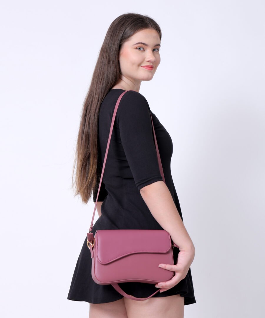 Women Rectangular Sling Bag | Hot Pink - Image 5