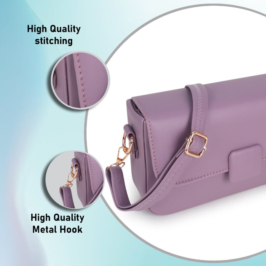 Women Crossbody Mini Sling Bag |  Pink - Image 8