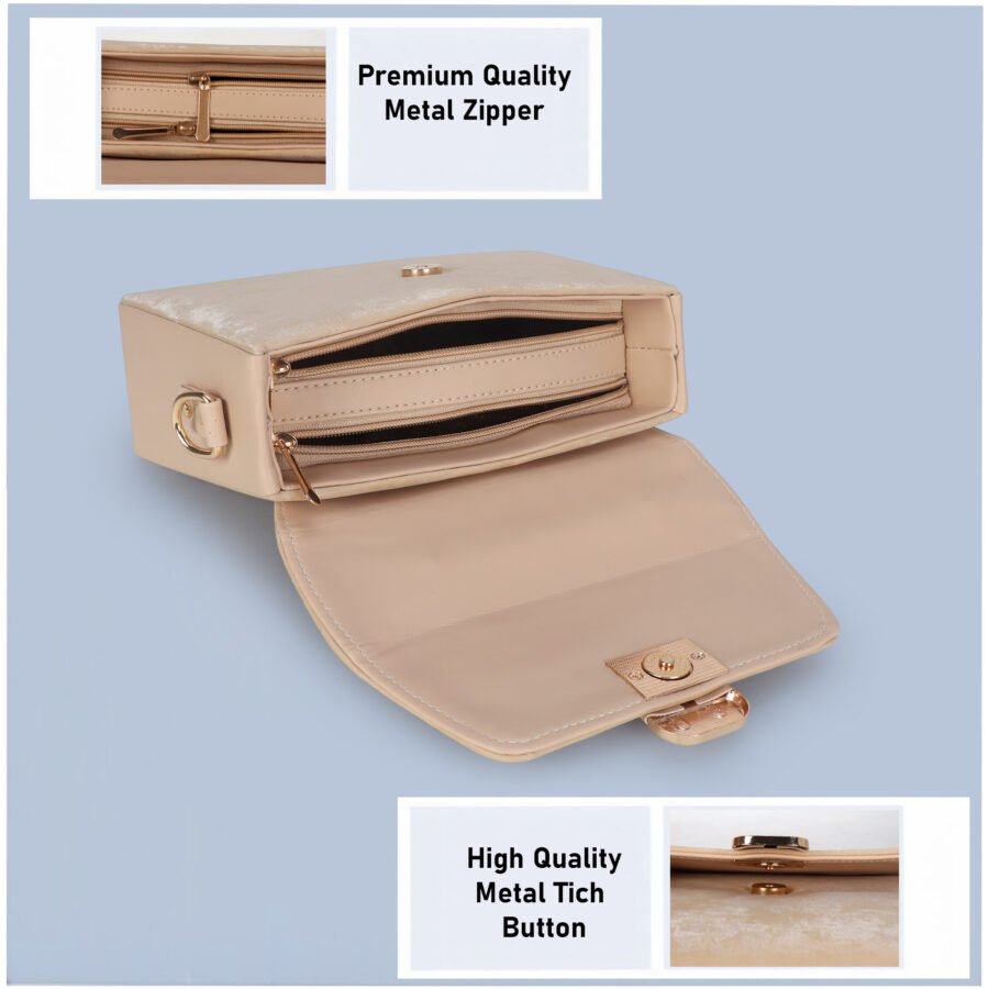 Women Sling Bag | Beige - Image 4