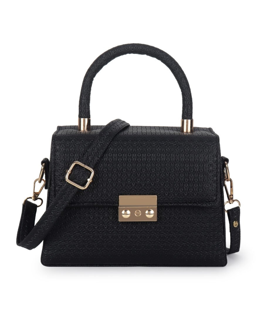 Women Textured Sling Bag | Black