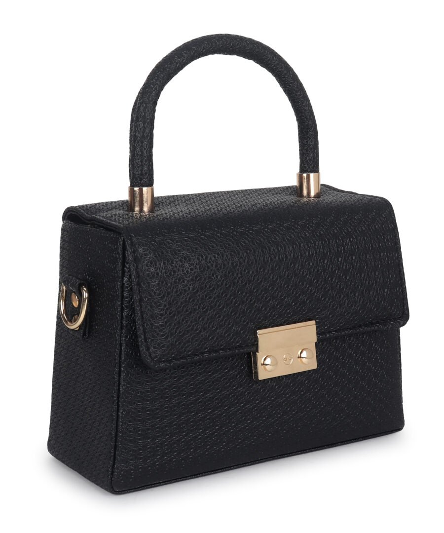 Women Textured Sling Bag | Black - Image 7