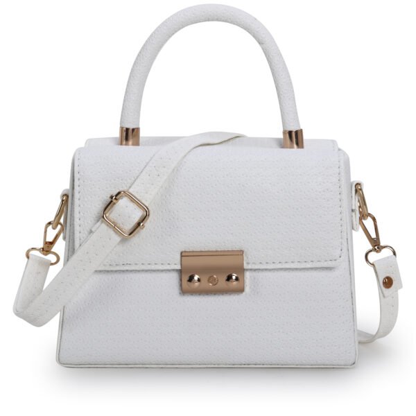 Women Textured Sling Bag | White
