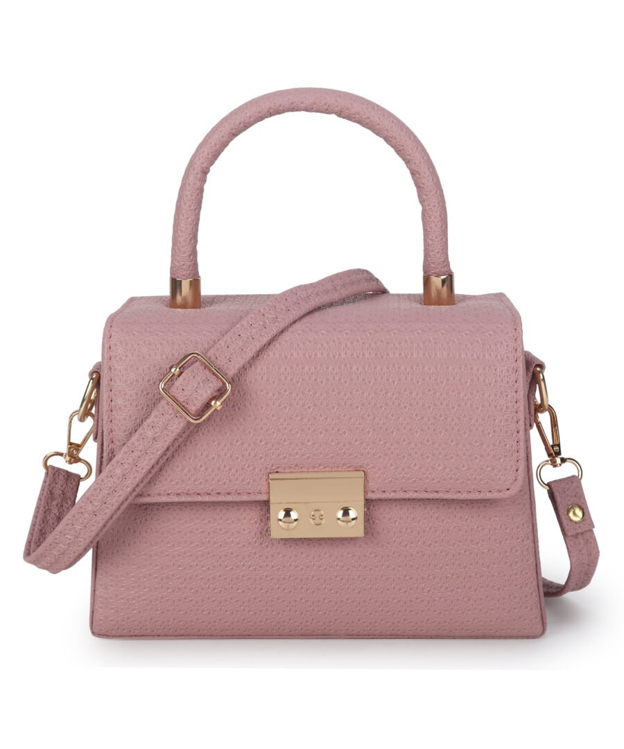 Women Textured Sling Bag | Pink