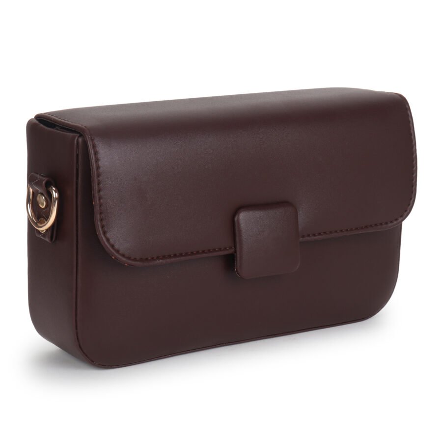 Women Crossbody Mini Sling Bag | Brown - Image 3