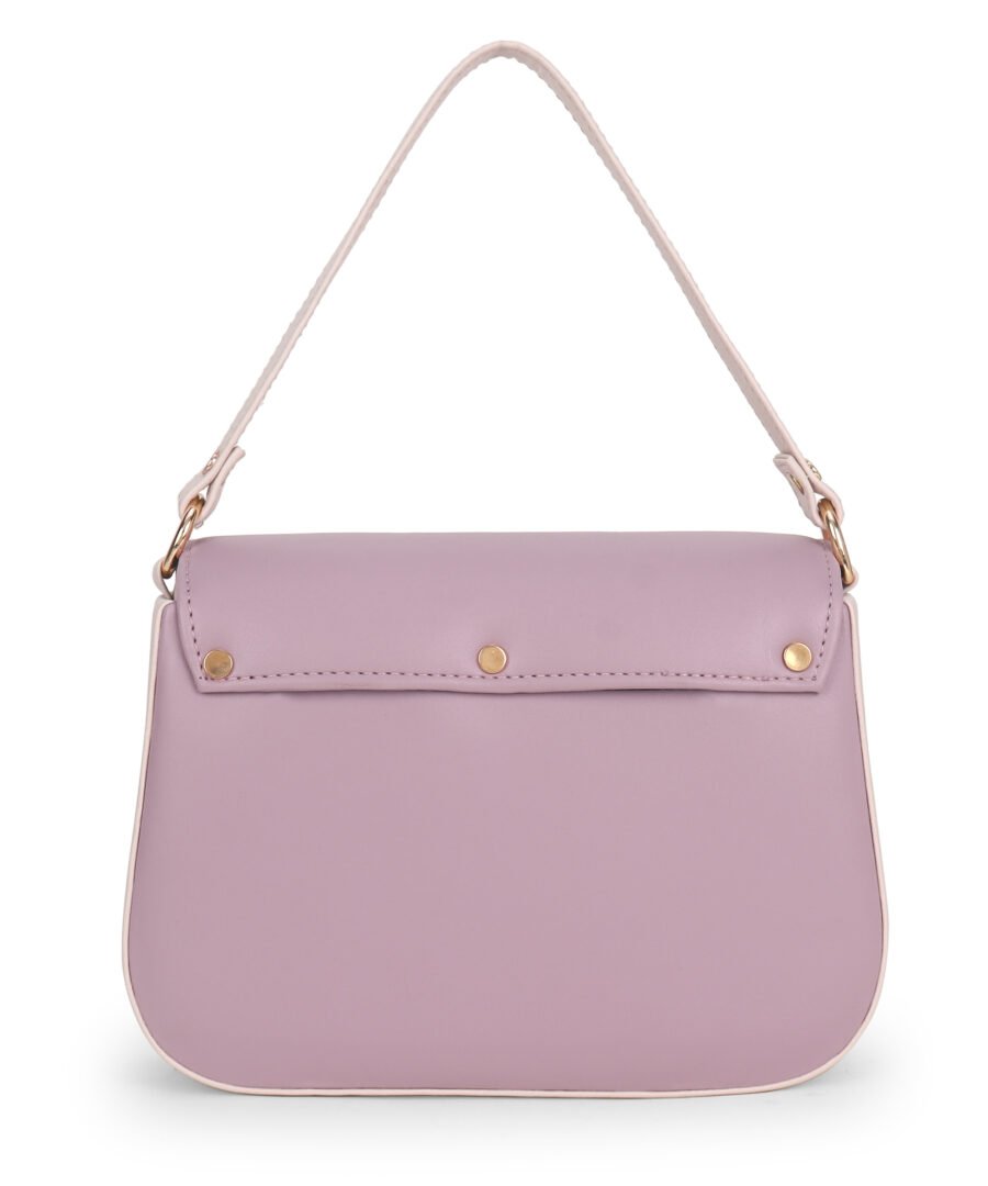 Women Colourblocked Sling Bag | Pink & Cream - Image 4