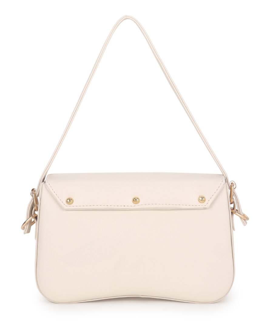 Women Rectangular Sling Bag | Beige - Image 5
