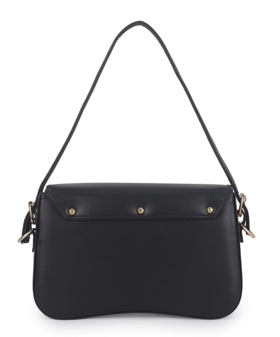 Women Rectangular Sling Bag | Black - Image 8