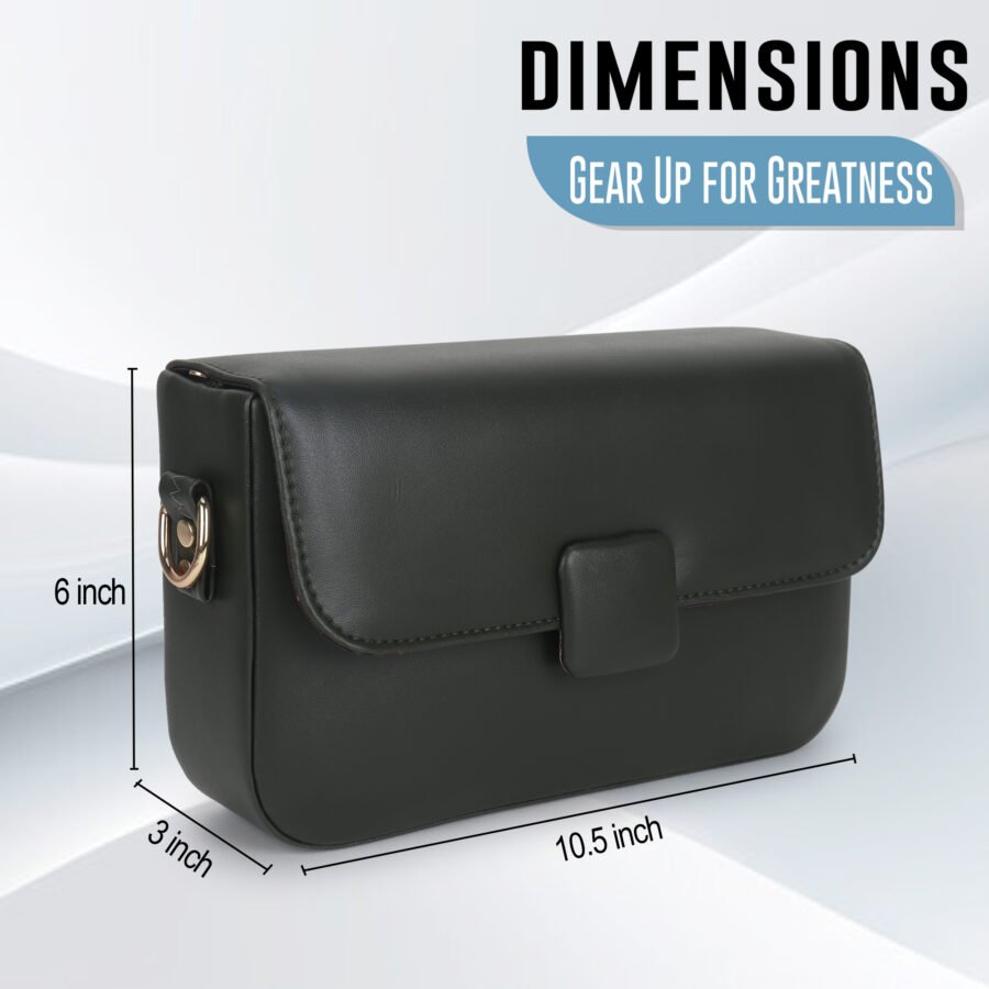 Women Crossbody Mini Sling Bag | Matte Black - Image 7