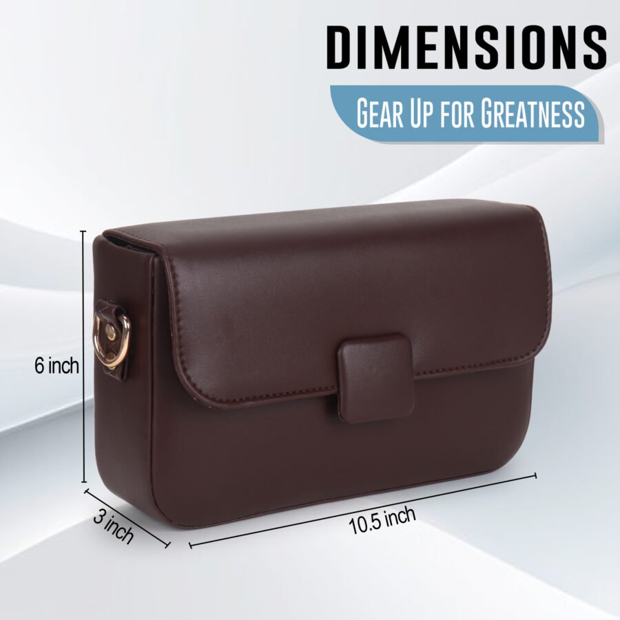 Women Crossbody Mini Sling Bag | Brown - Image 5