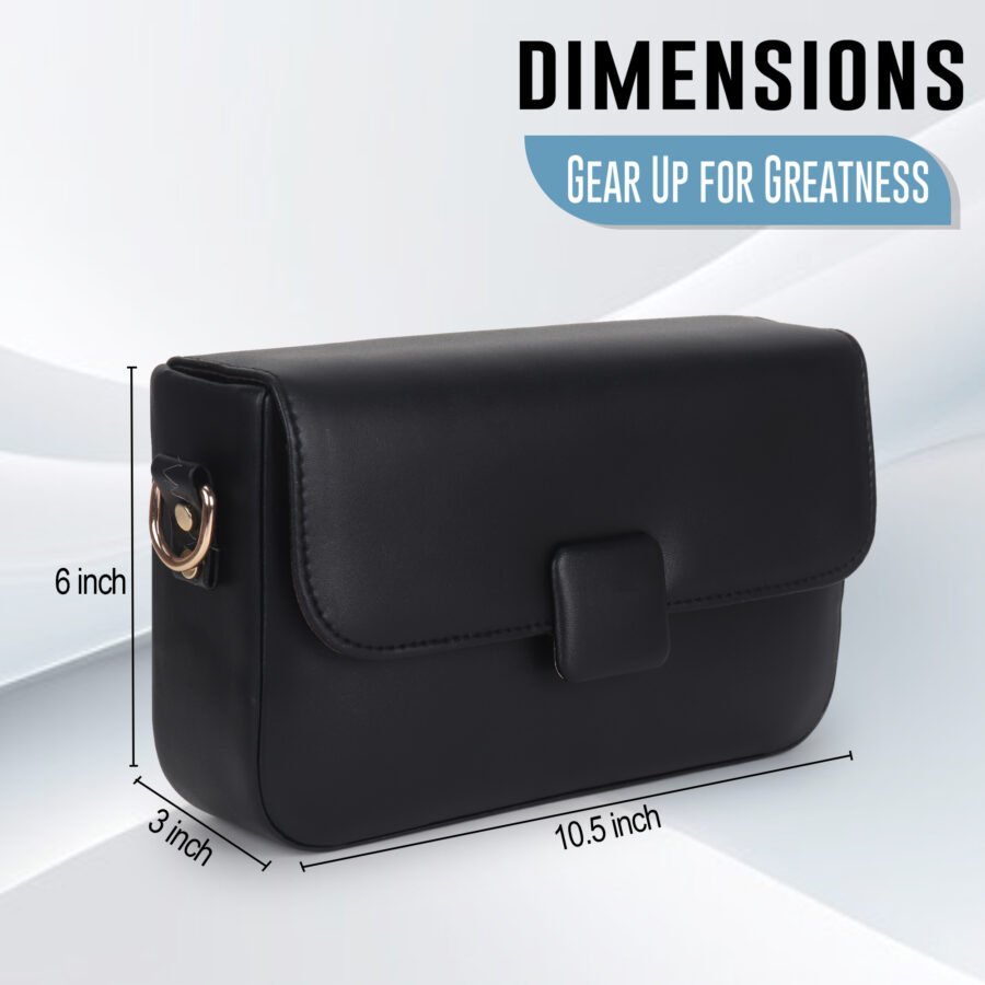 Women Crossbody Mini Sling Bag | Black - Image 3