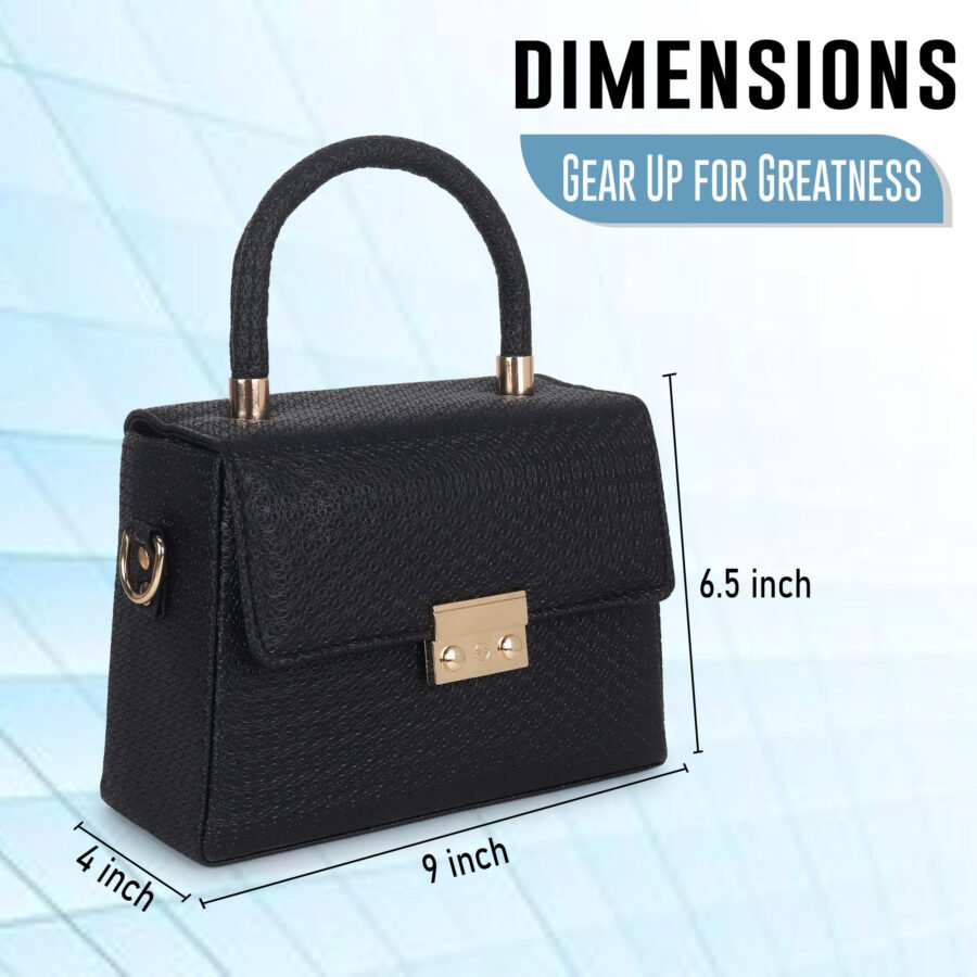 Women Textured Sling Bag | Black - Image 4
