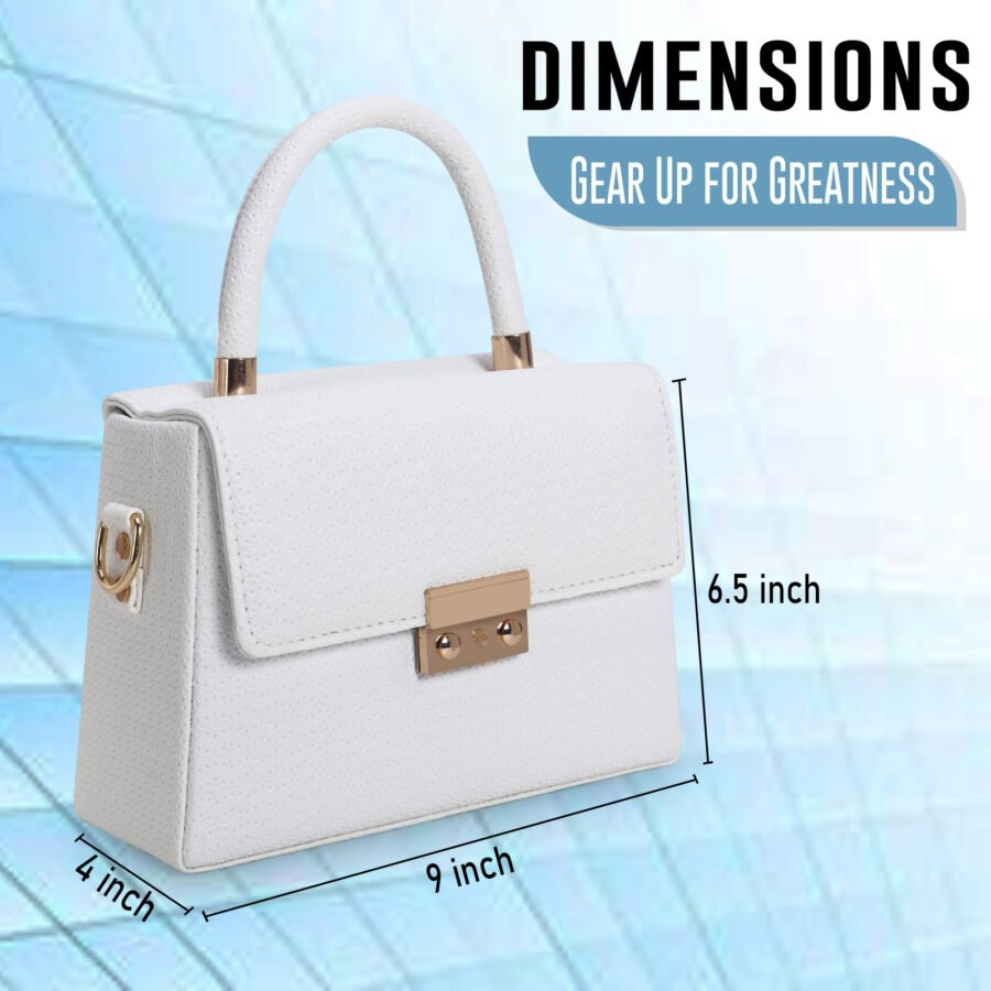 Women Textured Sling Bag | White - Image 8