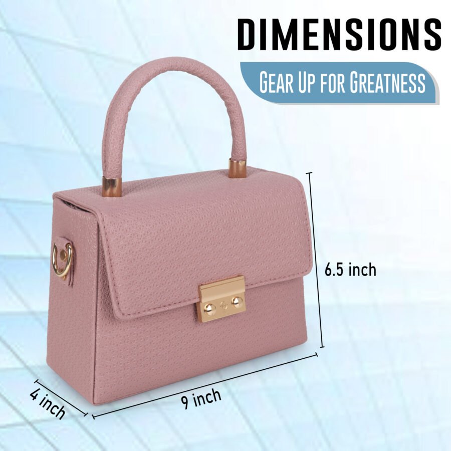 Women Textured Sling Bag | Pink - Image 7