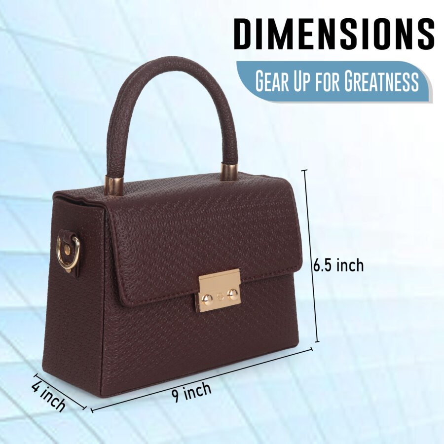 Women Textured Sling Bag | Brown - Image 3
