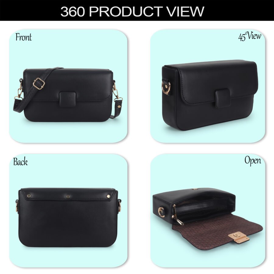 Women Crossbody Mini Sling Bag | Black - Image 2