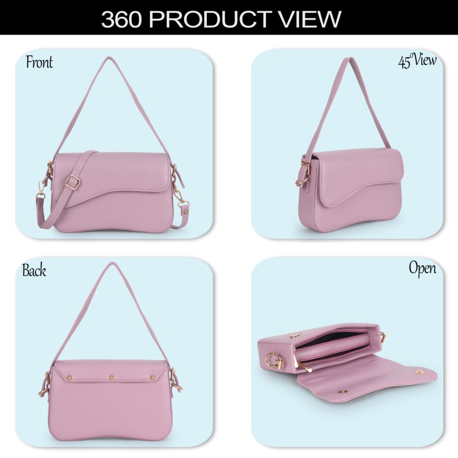 Women Rectangular Sling Bag | Pink - Image 8